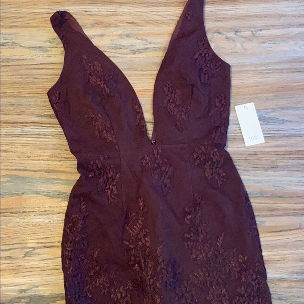 Maroon Lace Tobi dress